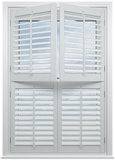 Bromley, Cool Grey - Tier on Tier Twist&Fit Plantation Shutter